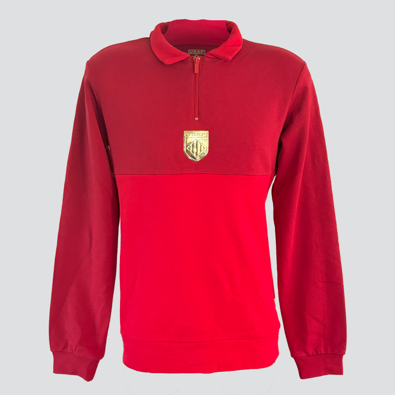 Sweat polo homme USAP feru grenat
